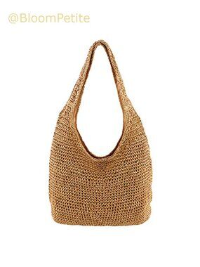 Handwoven Straw Rattan Tote Bag Large Beach Shoulder Bag Hobo